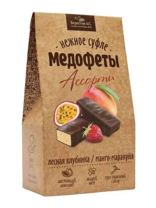 №2 Берестов Медофеты Манго маракуйя и клубникой,150г    в Тихорецке