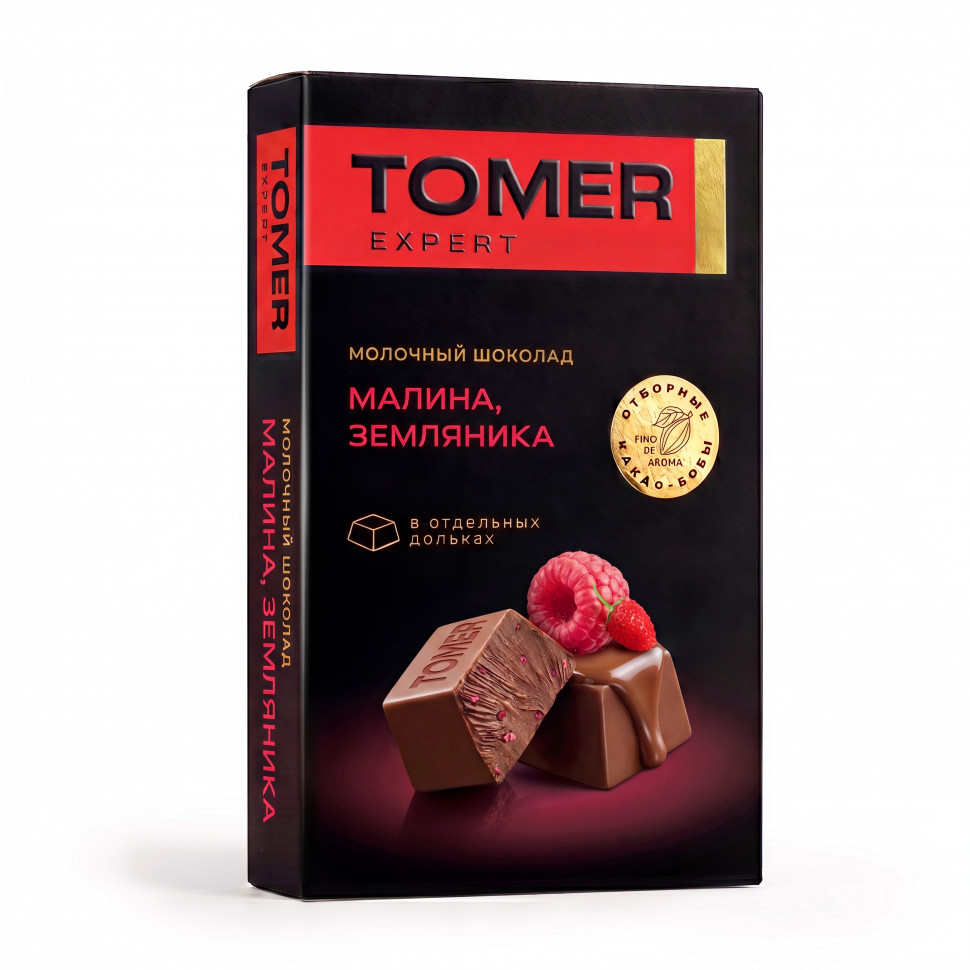  Фабрика Томер   Молочный шоколад Малина-Земляника, 90г  в Тихорецке