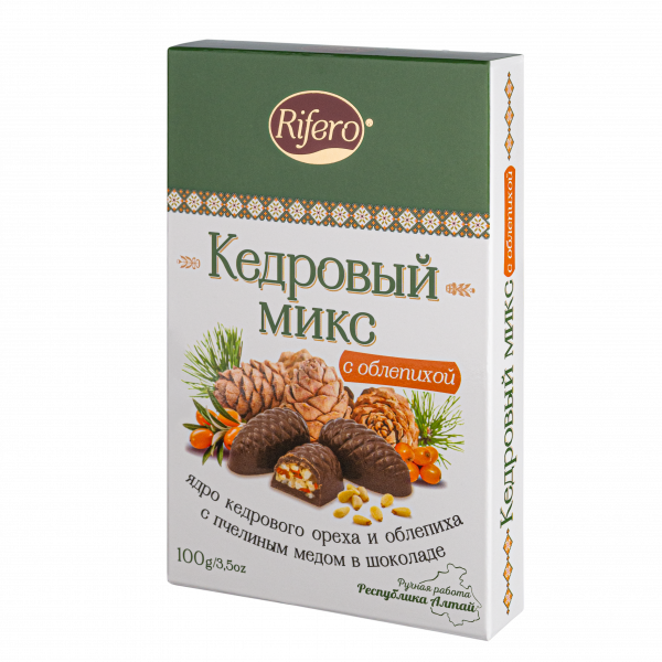 №1 Риф и ко Конфеты "Кедровый микс ОБЛЕПИХА" 100г      в Тихорецке