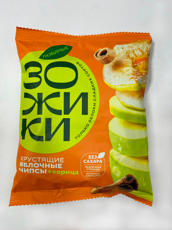№1 Зожики Яблочные+корица чипсы, 25г  в Тихорецке