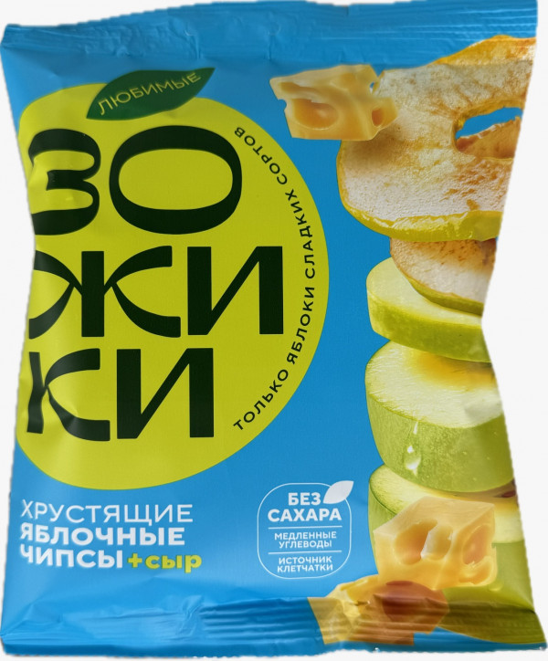 №1 Зожики Яблочные чипсы с сыром, 25г  в Тихорецке