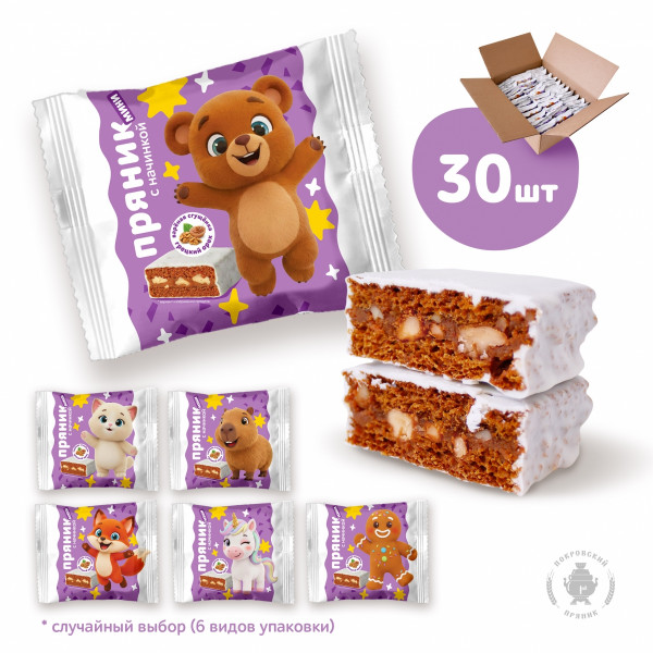 №2 Пряник МИНИ  коробка (30шт по 60г) в Тихорецке